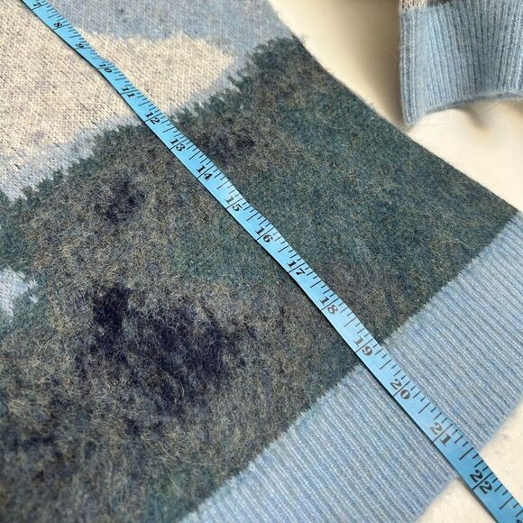 THE KOOPLES Blue Round-neck jacquard wool-blend sweater Medium - Picture 10 of 12